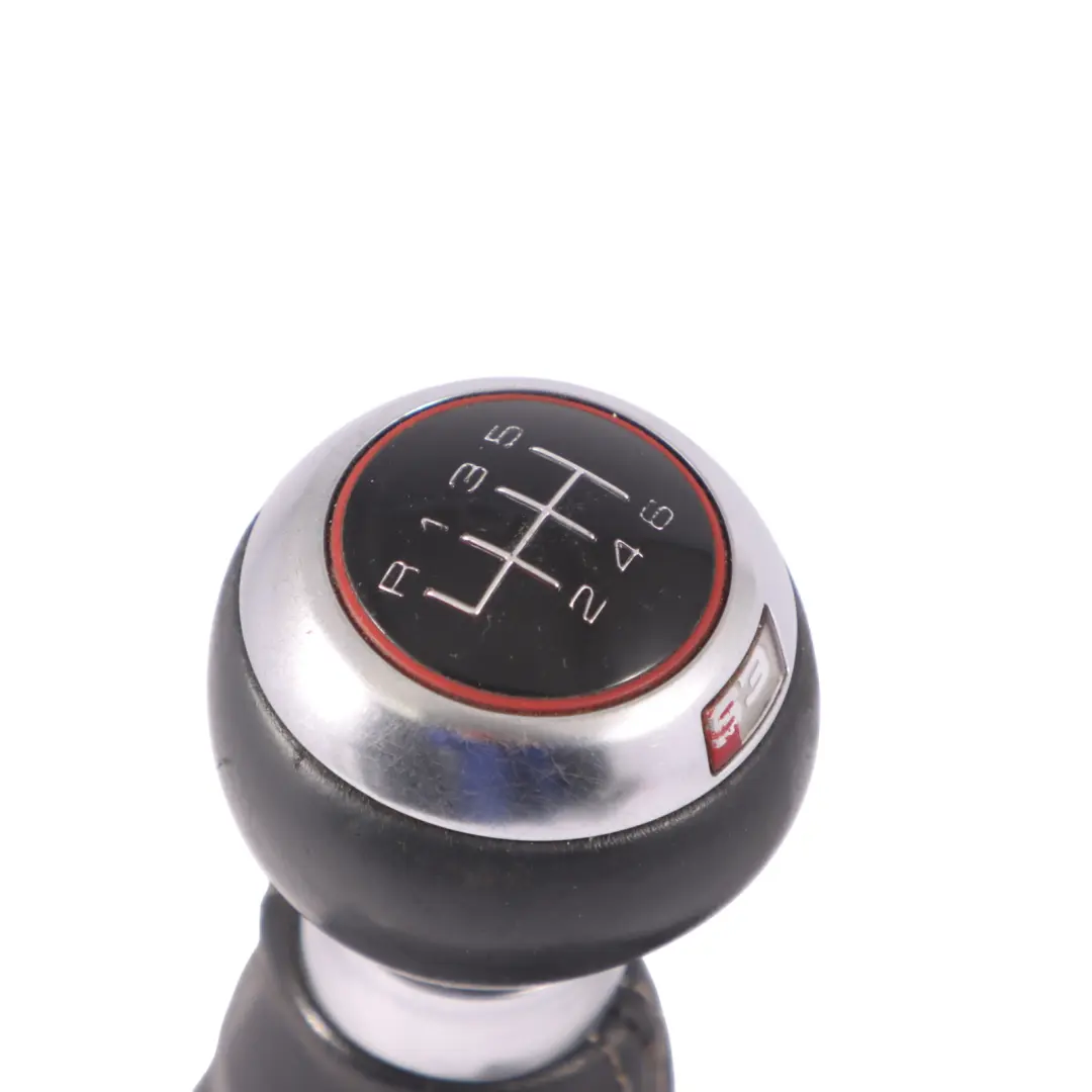 Stick Selector Knob Manual 6 Speed Leather Audi S3 8P Gear Shifter - SKU 8P0863278CC - Part number 8P0863278CC