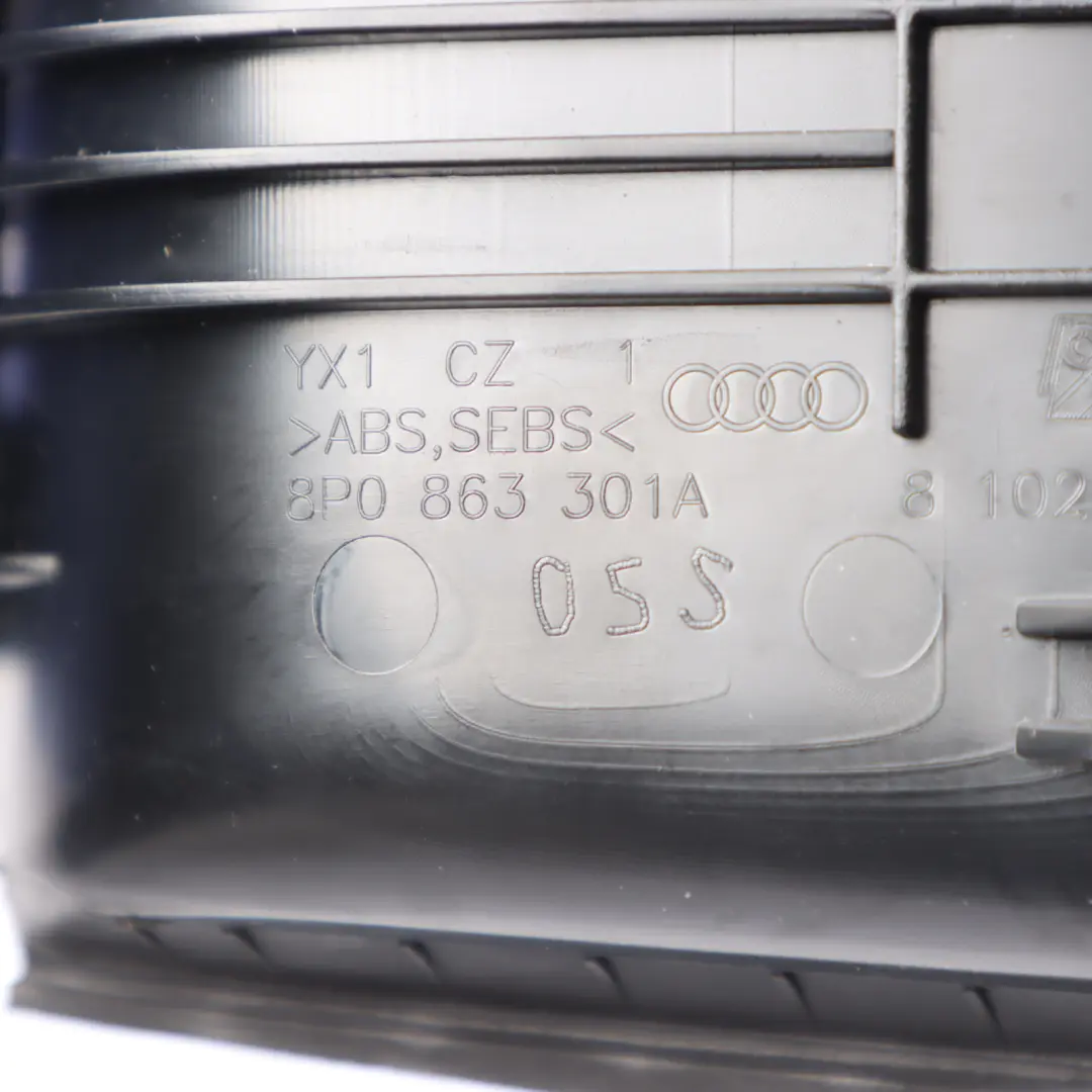 Centre Console Ash Tray Storage Compartment Cover to Audi A3 8P with Part number 8P0863301A Audi A3 8P Centre Console Ash Tray Storage Compartment Cover - SKU 8P0863301A - Part number 8P0863301A