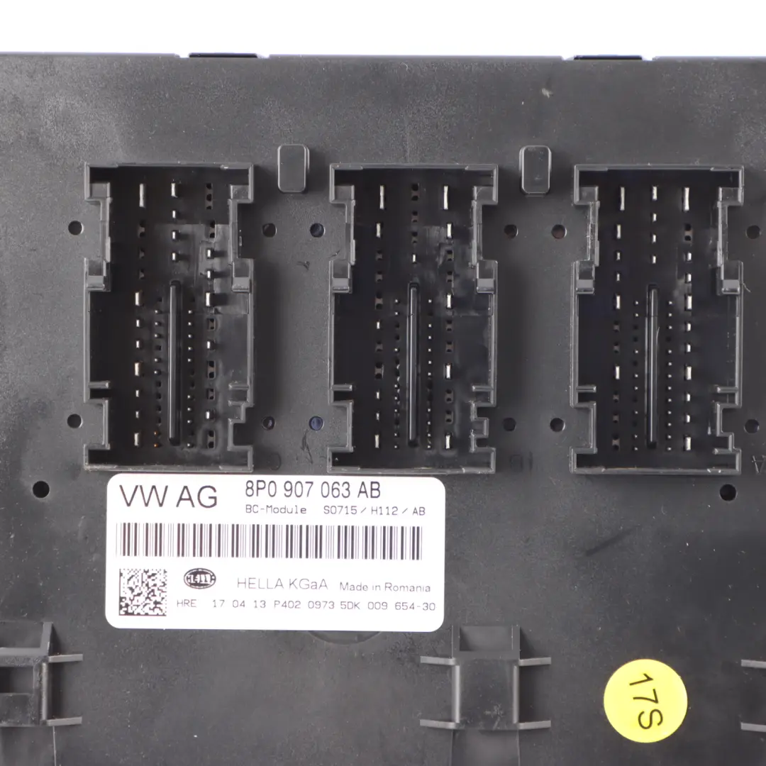 Body Comfort Control BCM Module Unit ECU to Audi TT 8J with Part number 8P0907063AB Audi TT 8J Body Comfort Control BCM Module Unit ECU - SKU 8P0907063AB - Part number 8P0907063AB