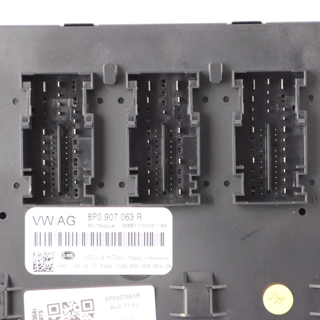 Module de commande de carrosserie BCM ECU pour Audi TT 8J à propos du numéro de pièce 8P0907063R Audi TT 8J Module de commande de carrosserie BCM ECU - SKU 8P0907063R - Numéro de pièce 8P0907063R