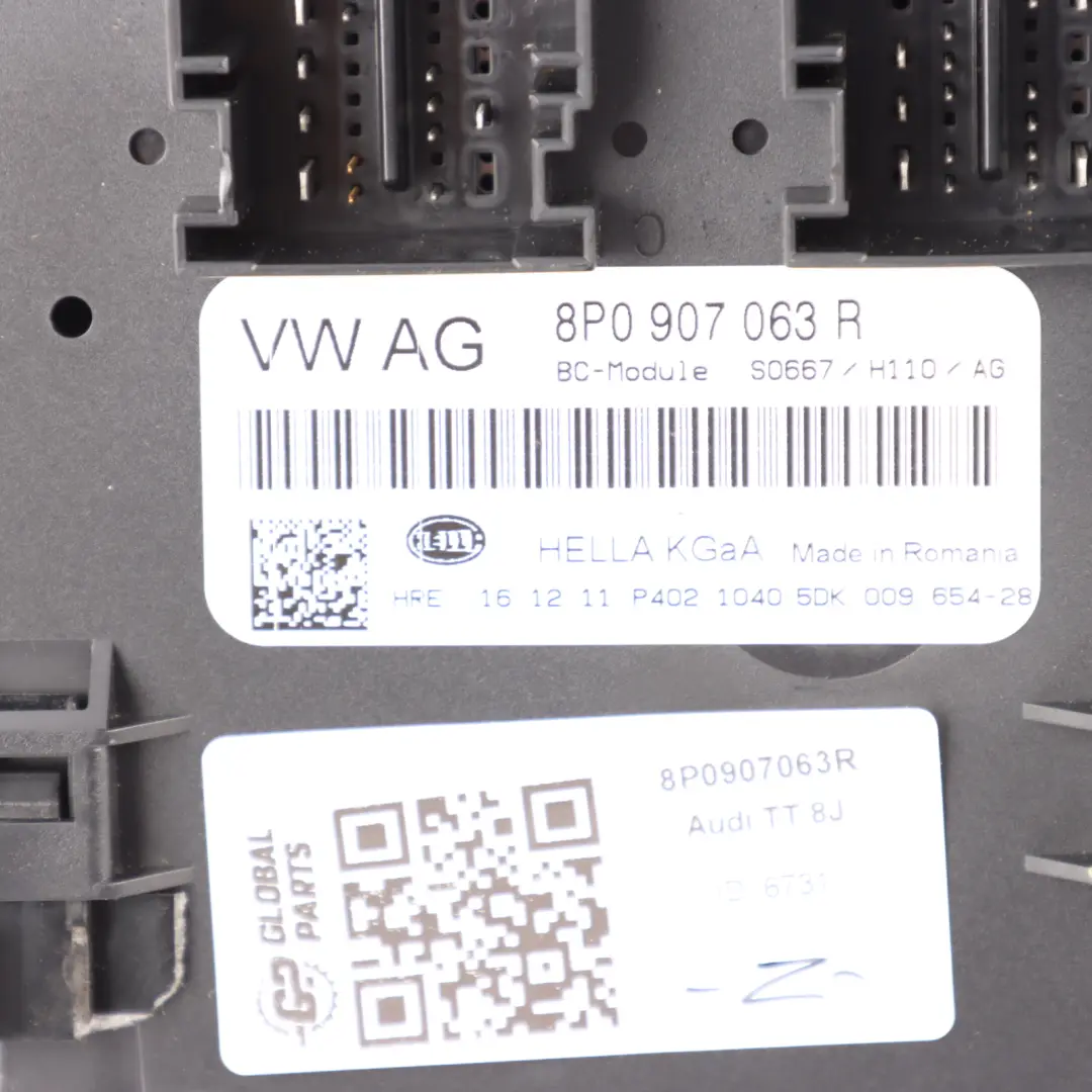 Unità modulo di controllo carrozzeria ECU per Audi TT 8J BCM con numero di parte 8P0907063R Audi TT 8J BCM Unità modulo di controllo carrozzeria ECU - SKU 8P0907063R - Numero di parte 8P0907063R
