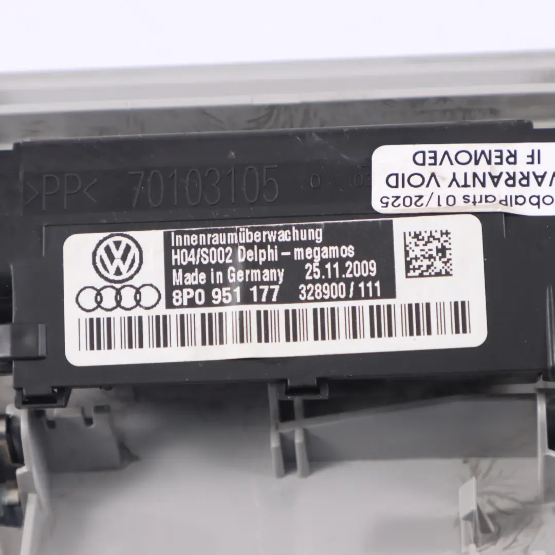 Audi A3 8P Luce di cortesia anteriore - SKU 8P0951177 - Numero di parte 8P0951177