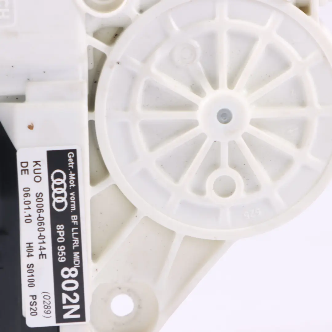 Front Window Motor Lifter Regulator Control Left N/S to Audi A3 8P with Part number 8P0959802N Audi A3 8P Front Window Motor Lifter Regulator Control Left N/S - SKU 8P0959802N - Part number 8P0959802N