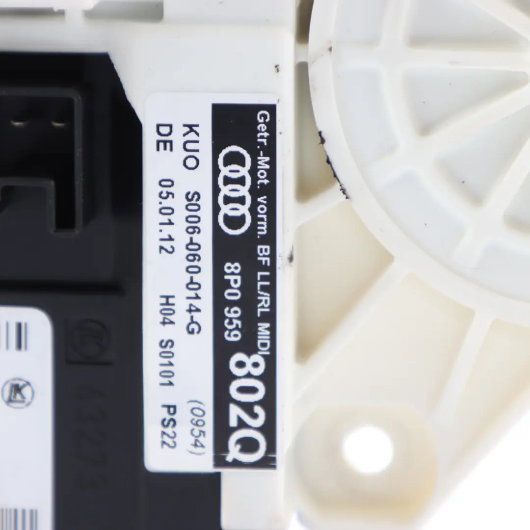 Tür Fenster Heber Motore Inheit Vorne Beifahrerseite für Audi A3 8P mit Teilenummer 8P0959802Q Audi A3 8P Tür Fenster Heber Motore Inheit Vorne Beifahrerseite - SKU 8P0959802Q - Teilenummer 8P0959802Q