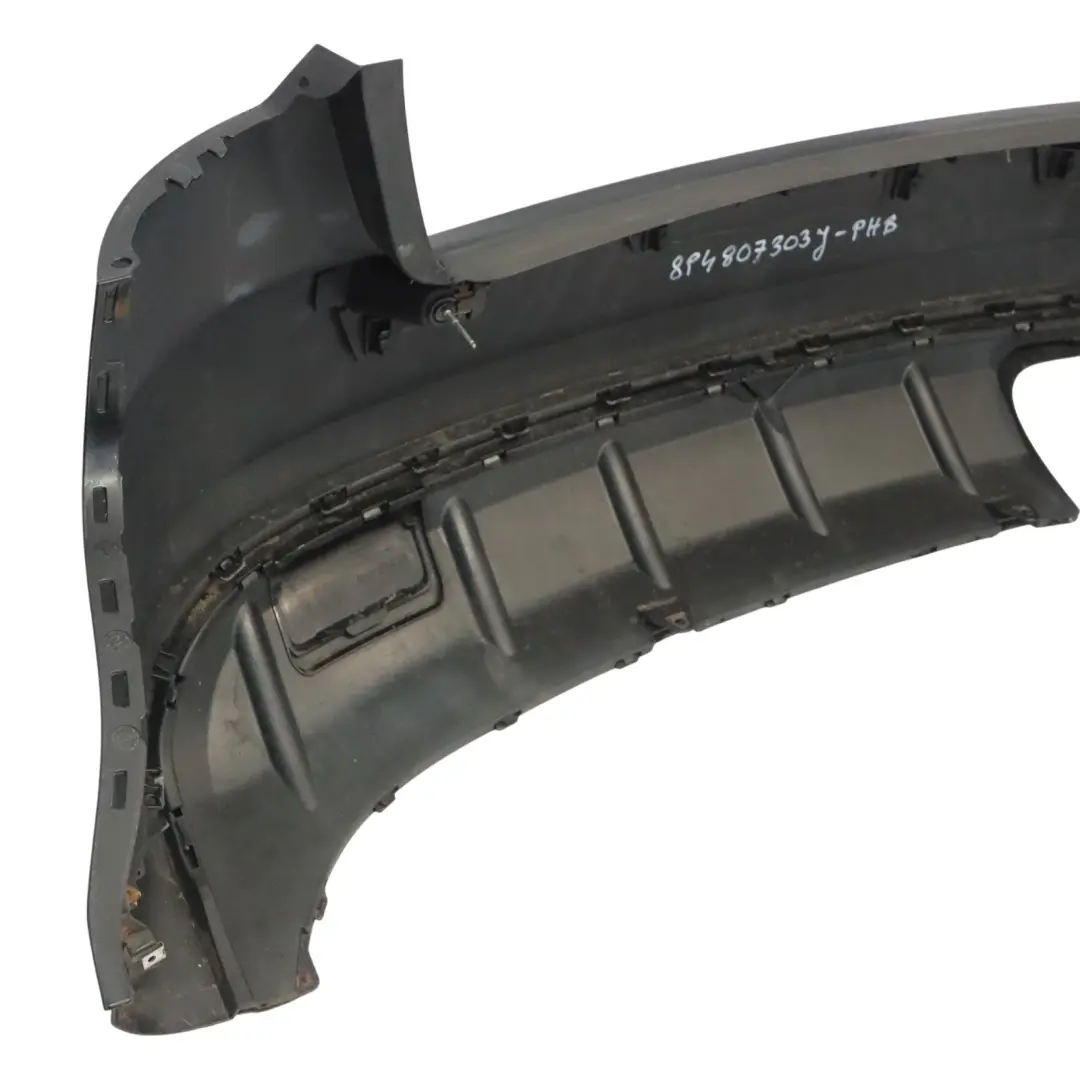 Bumper Trim Panel Covering Phantom Black - Z9Y to Audi A3 S3 8P Rear with Part number 8P4807303J Audi A3 S3 8P Rear Bumper Trim Panel Covering Phantom Black - Z9Y - SKU 8P4807303J-PHB - Part number 8P4807303J