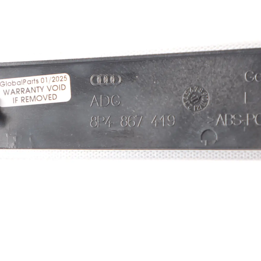 Audi A3 8P Porte Arrière Moulding Trim Decor Strip Gauche Chrome - SKU 8P4867419 - Numéro de pièce 8P4867419