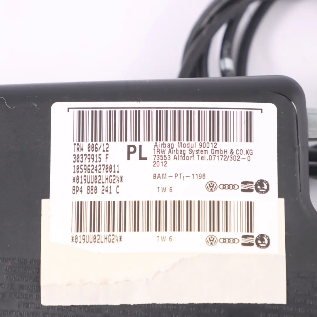 Modulo aria laterale sedile anteriore sinistro per Audi S3 8P con numero di parte 8P4880241C Audi S3 8P Modulo aria laterale sedile anteriore sinistro - SKU 8P4880241C - Numero di parte 8P4880241C