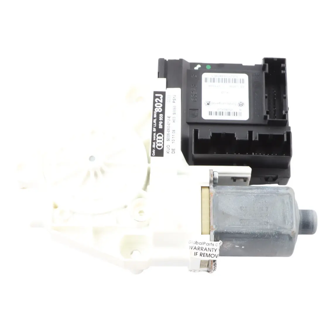 Motor regulador ventana trasera derecha de la puerta del Audi A3 8P 8P0959802J