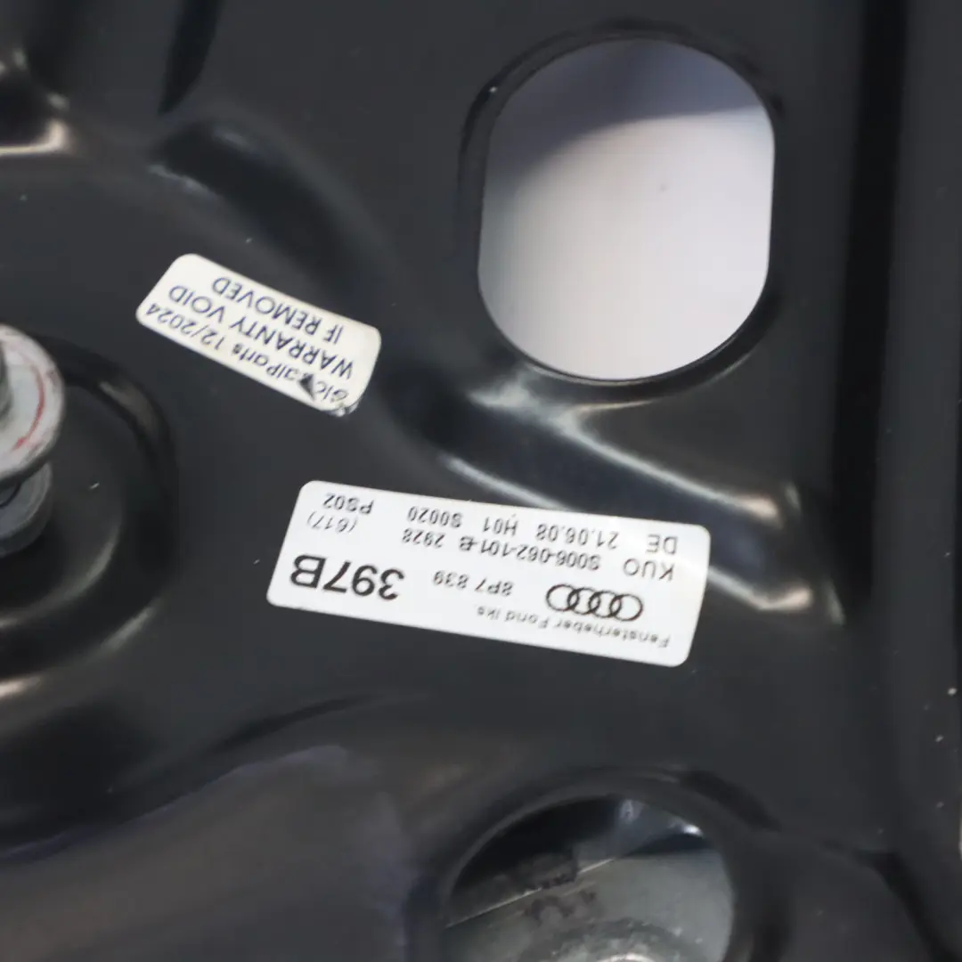 Elevalunas Regulador Mecanismo Trasero Izquierdo para Audi A3 8P con número de pieza 8P7839397B Audi A3 8P Elevalunas Regulador Mecanismo Trasero Izquierdo - SKU 8P7839397B - Número de pieza 8P7839397B