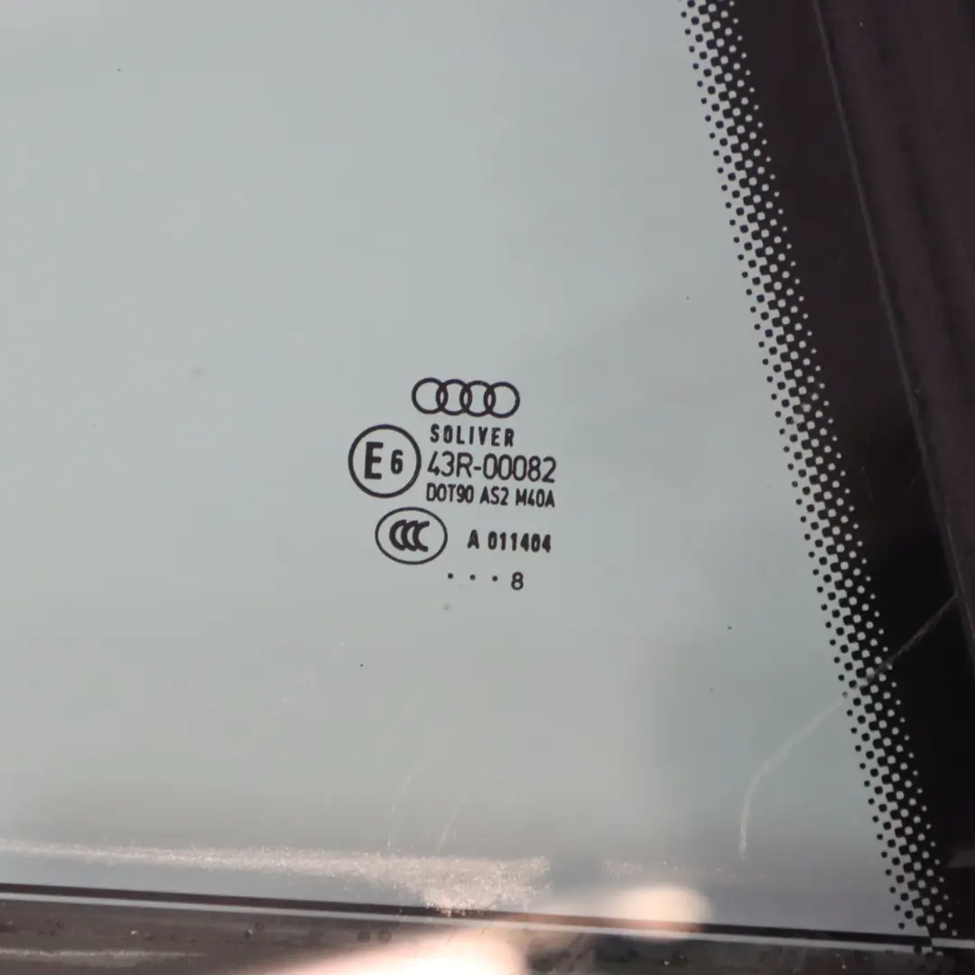 Audi A3 8P Cabrio Rear Side Door Window Glass Right O/S AS2 - SKU 8P7845300 - Part number 8P7845300