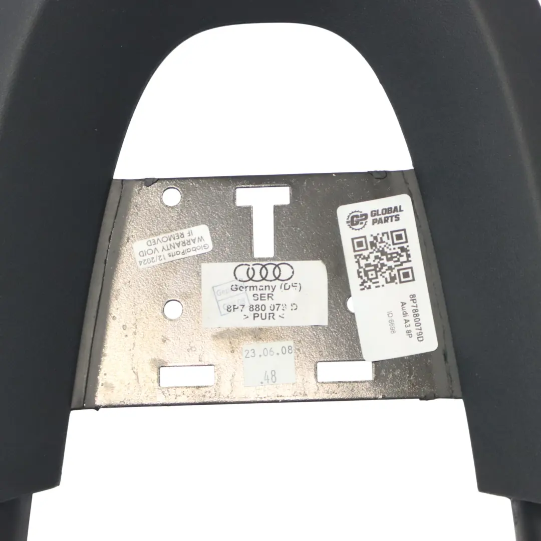 Panel Barra Protección Antivuelco Delantera Izquierda para Audi A3 8P con número de pieza 8P7880079D Audi A3 8P Panel Barra Protección Antivuelco Delantera Izquierda - SKU 8P7880079D - Número de pieza 8P7880079D