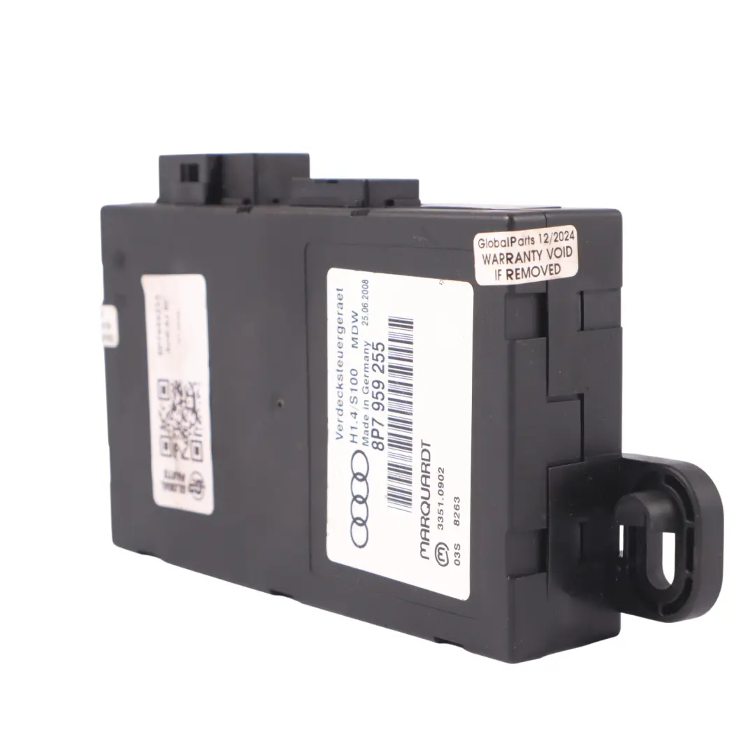 Module de commande du toit décapotable ECU pour Audi A3 8P à propos du numéro de pièce 8P7959255 Audi A3 8P Module de commande du toit décapotable ECU - SKU 8P7959255 - Numéro de pièce 8P7959255