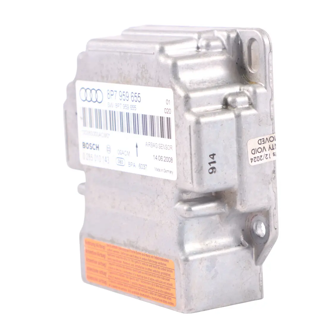 Audi A3 8P Modulo aria SRS sistema di controllo sensore ECU unità - SKU 8P7959655 - Numero di parte 8P7959655