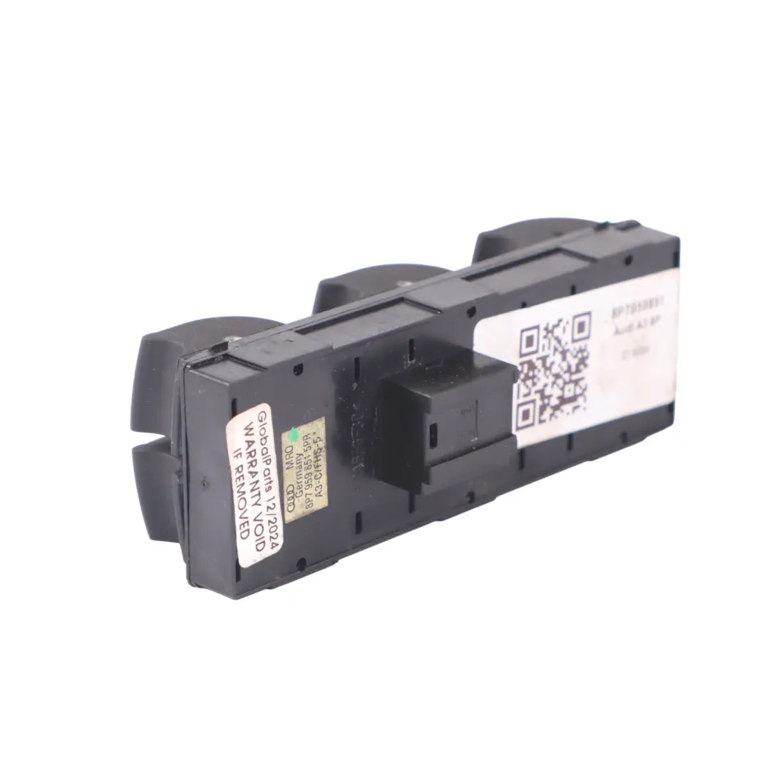 Audi A3 8P Delantero Lado Conductor Puerta Ventana Interruptor Botón - SKU 8P7959851 - Número de pieza 8P7959851