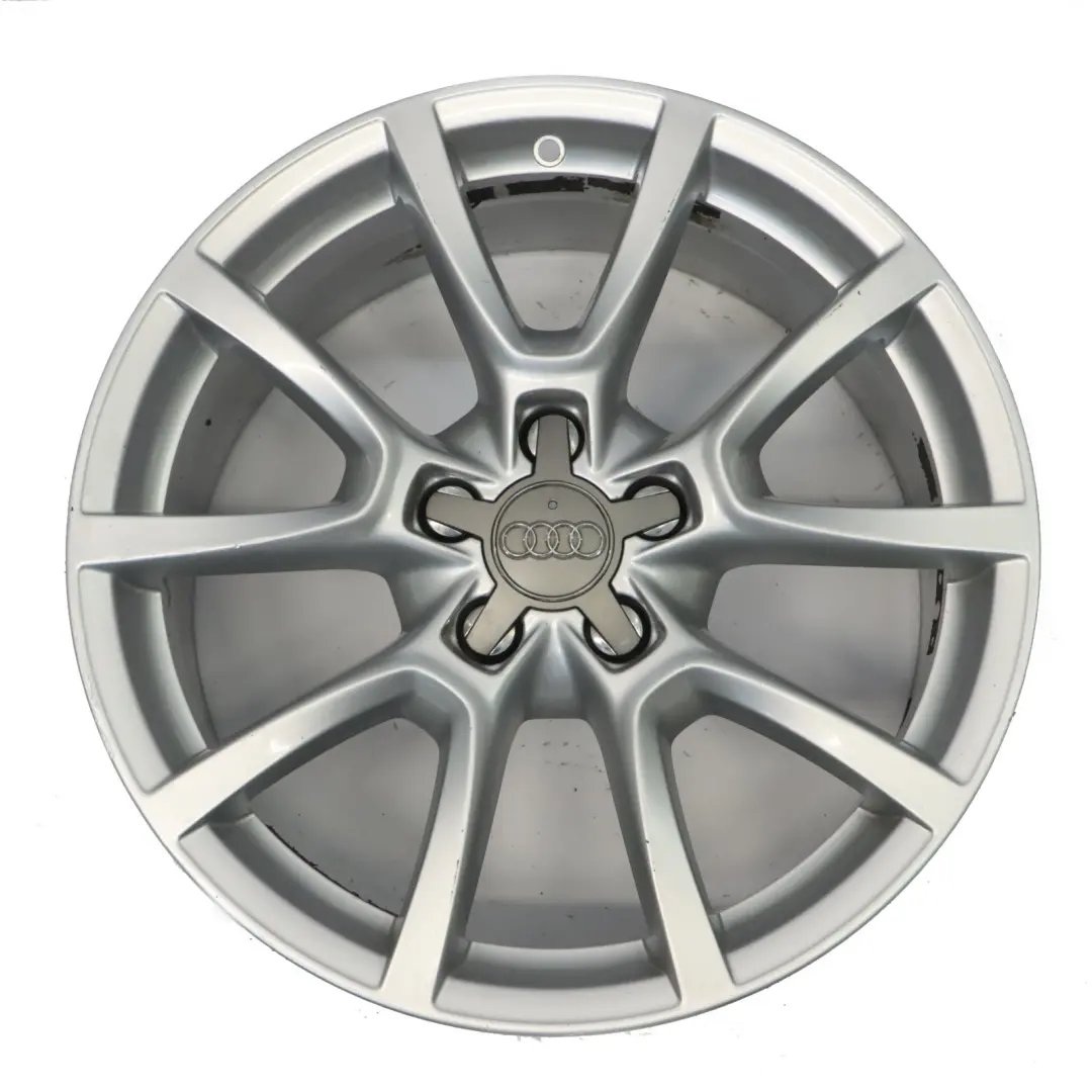 Audi Q5 8R Silberne Leichtmetallfelge 18" 8J ET:39 Doppelspeiche - SKU 8R0601025C-1 - Teilenummer 8R0601025C