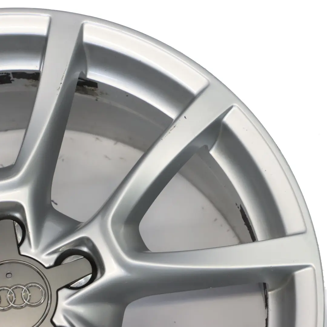 Audi Q5 8R Silberne Leichtmetallfelge 18" 8J ET:39 Doppelspeiche - SKU 8R0601025C-1 - Teilenummer 8R0601025C