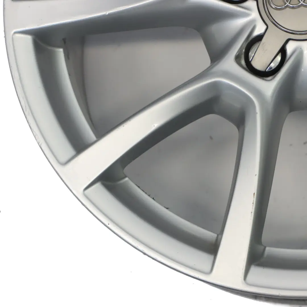 Audi Q5 8R Silberne Leichtmetallfelge 18" 8J ET:39 Doppelspeiche - SKU 8R0601025C-1 - Teilenummer 8R0601025C