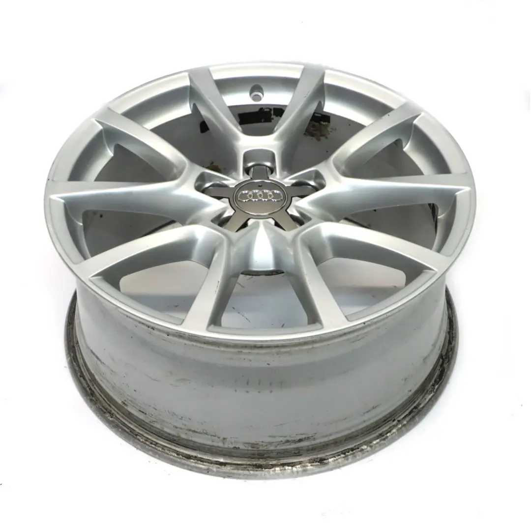 Audi Q5 8R Silberne Leichtmetallfelge 18" 8J ET:39 Doppelspeiche - SKU 8R0601025C-1 - Teilenummer 8R0601025C