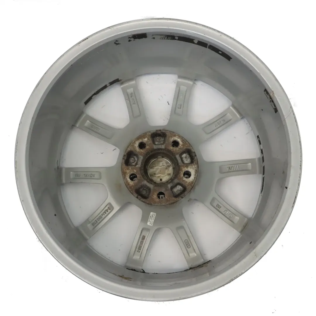 Audi Q5 8R Silberne Leichtmetallfelge 18" 8J ET:39 Doppelspeiche - SKU 8R0601025C-1 - Teilenummer 8R0601025C