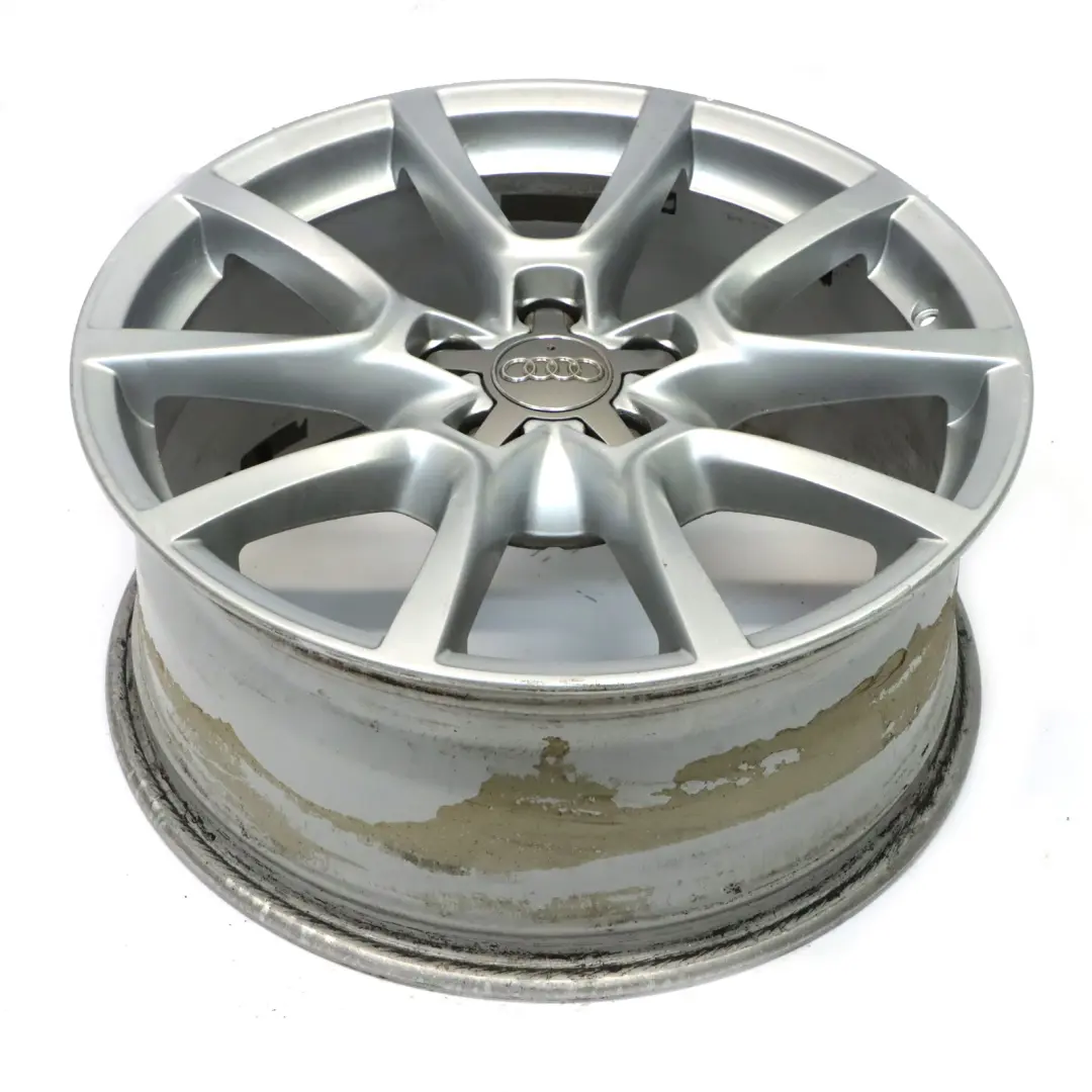 Audi Q5 8R Silver Wheel Alloy Rim 18" 8J ET:39 Double Spoke - SKU 8R0601025C-2 - Part number 8R0601025C