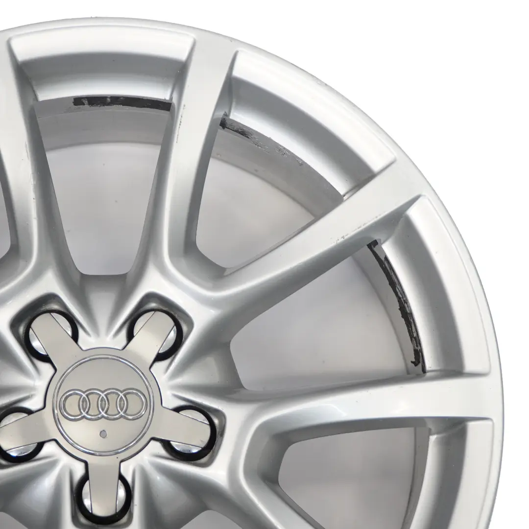 Audi Q5 8R Silver Wheel Alloy Rim 18" 8J ET:39 Double Spoke - SKU 8R0601025C-4 - Part number 8R0601025C