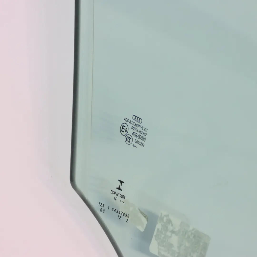 Audi Q5 8R Puerta Delantera Ventana Lateral Derecha Vidrio AS2 - SKU 8R0845202D - Número de pieza 8R0845202D