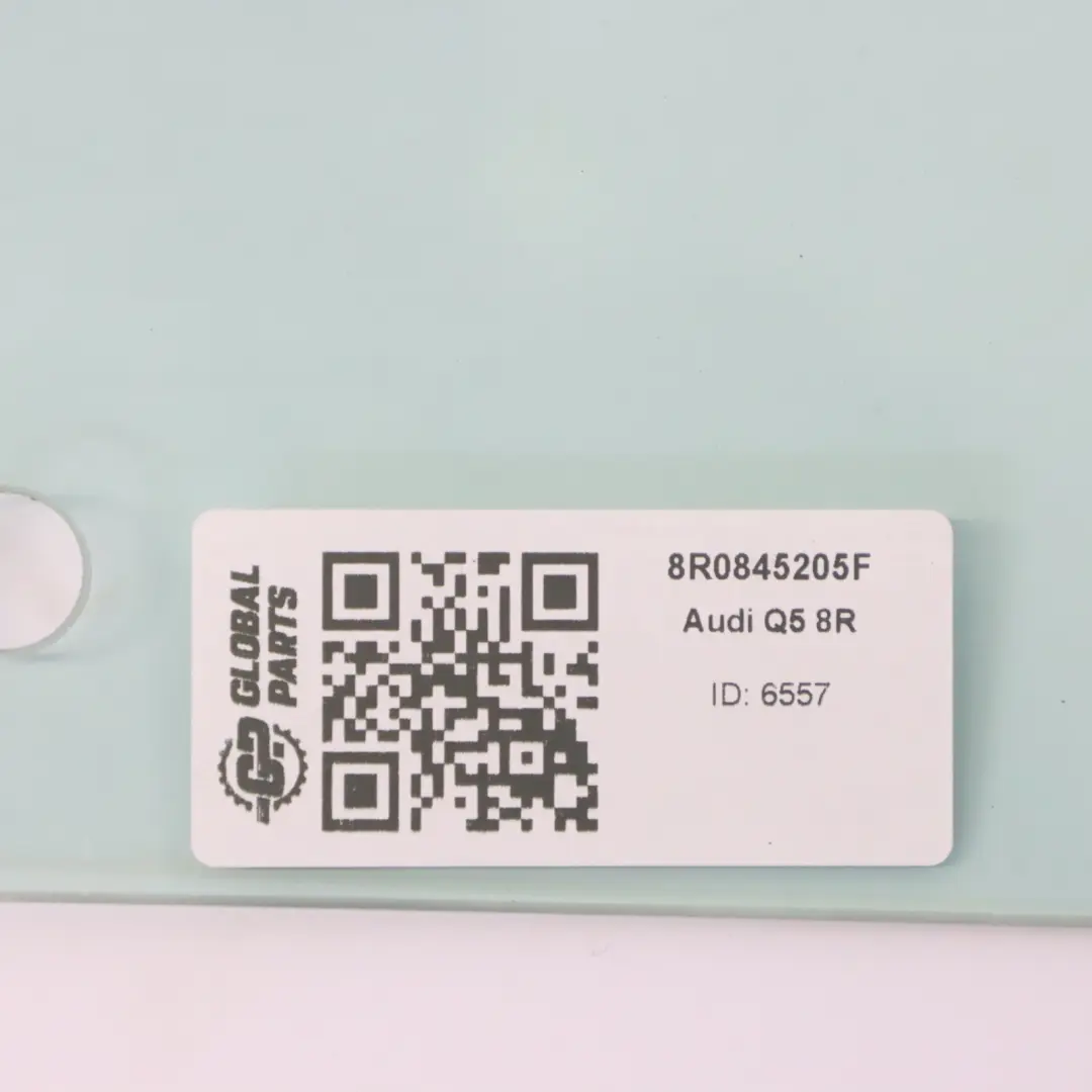 Fenêtre latérale en verre Porte arrière gauche Vert AS2 pour Audi Q5 8R à propos du numéro de pièce 8R0845205F Audi Q5 8R Fenêtre latérale en verre Porte arrière gauche Vert AS2 - SKU 8R0845205F - Numéro de pièce 8R0845205F