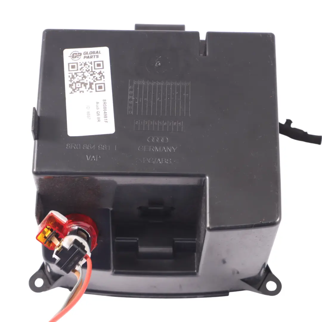 Consola Central Apoyabrazos Soporte teléfono montaje Trim para Audi Q5 8R con número de pieza 8R0864981F Audi Q5 8R Consola Central Apoyabrazos Soporte teléfono montaje Trim - SKU 8R0864981F - Número de pieza 8R0864981F
