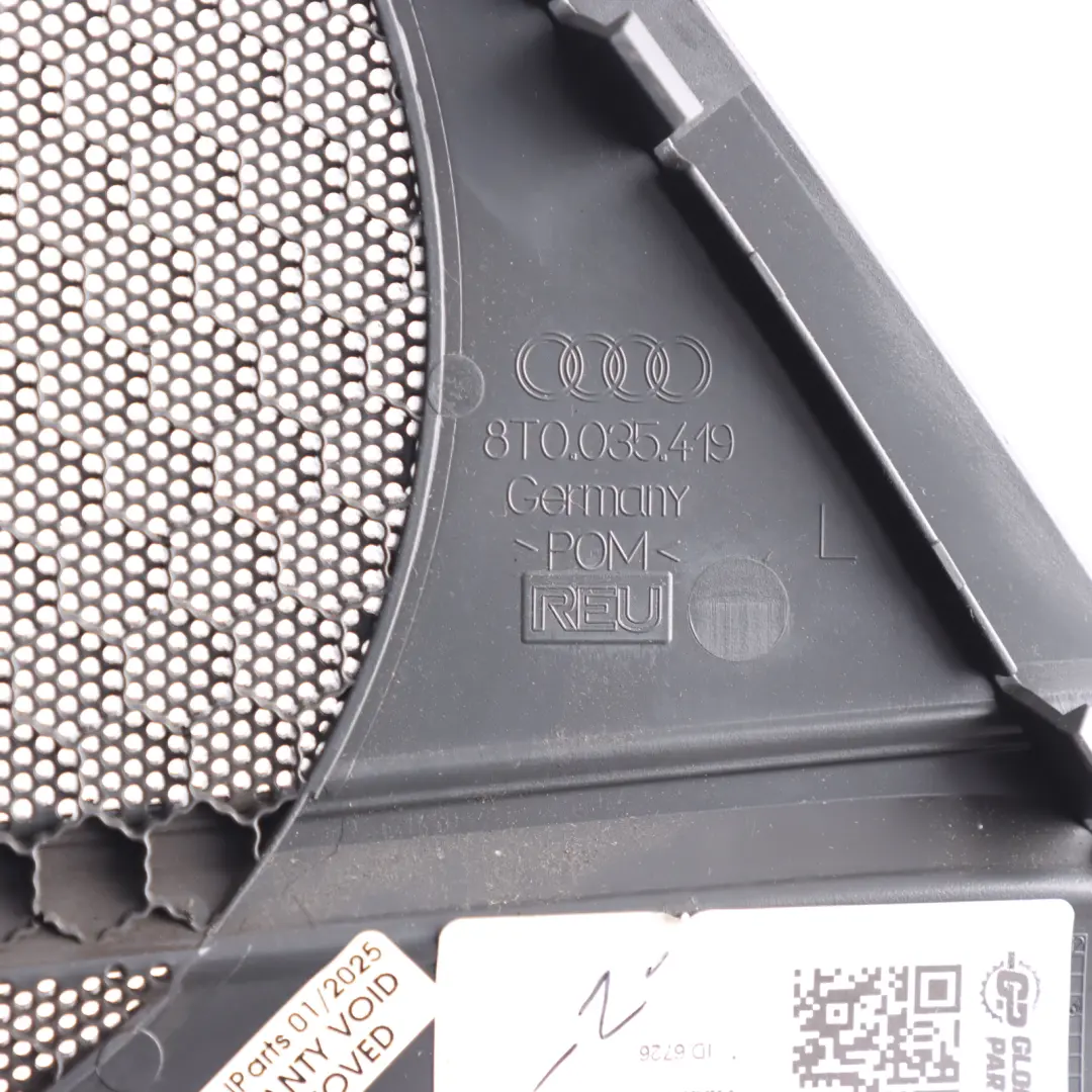 Coupé Embellecedor Altavoz Puerta Delantera Izquierda para Audi A5 S5 8T con número de pieza 8T0035419 Audi A5 S5 8T Coupé Embellecedor Altavoz Puerta Delantera Izquierda - SKU 8T0035419 - Número de pieza 8T0035419