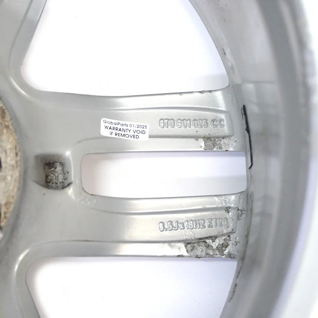 Light Alloy Wheel Rim 18" 8,5J ET:29 to Audi A5 8T Silver with Part number 8T0601025CC Audi A5 8T Silver Light Alloy Wheel Rim 18" 8,5J ET:29 - SKU 8T0601025CC-4 - Part number 8T0601025CC