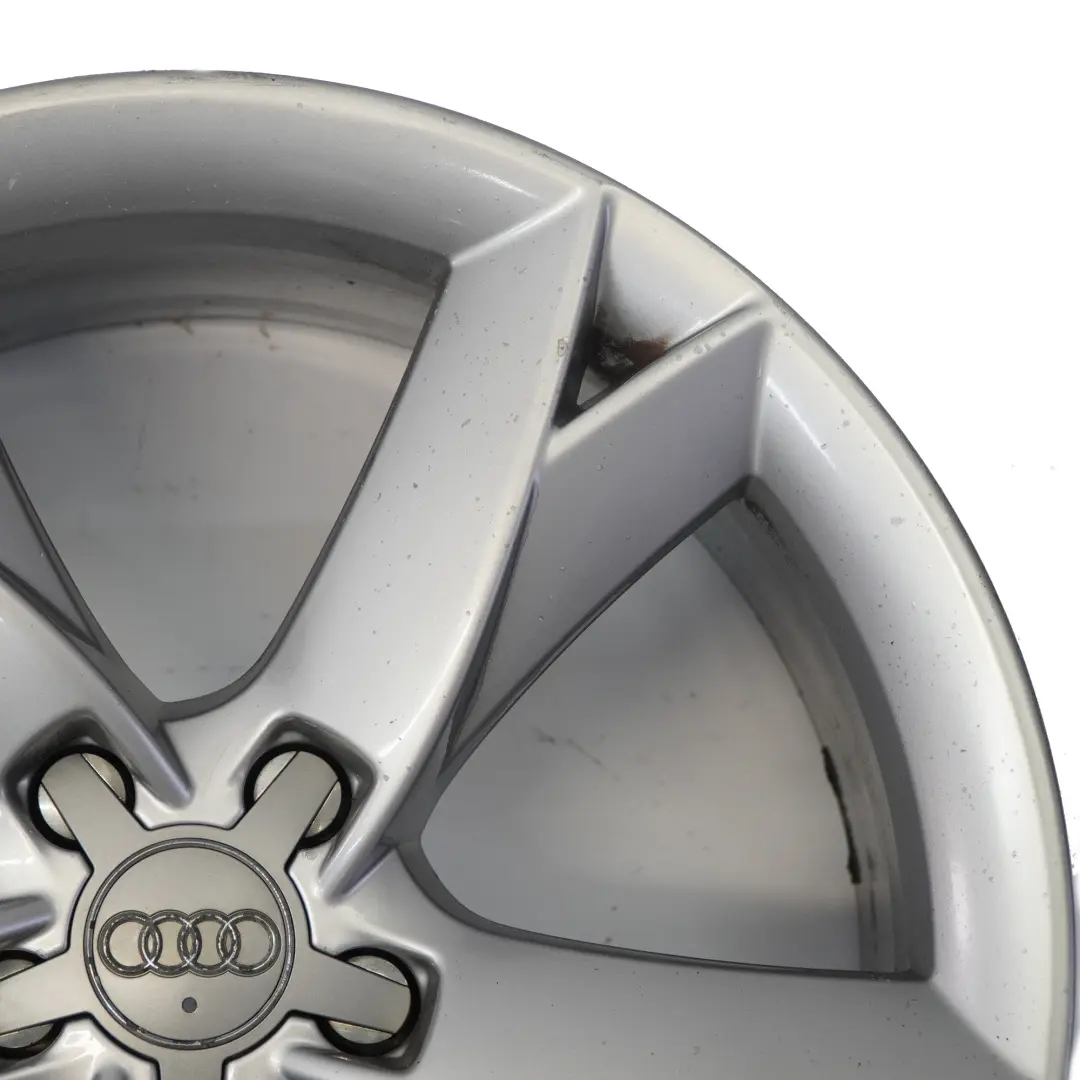 Audi A5 8T Jante argentée en alliage 19" 8.5J ET:32 Star Spoke - SKU 8T0601025F-2 - Numéro de pièce 8T0601025F