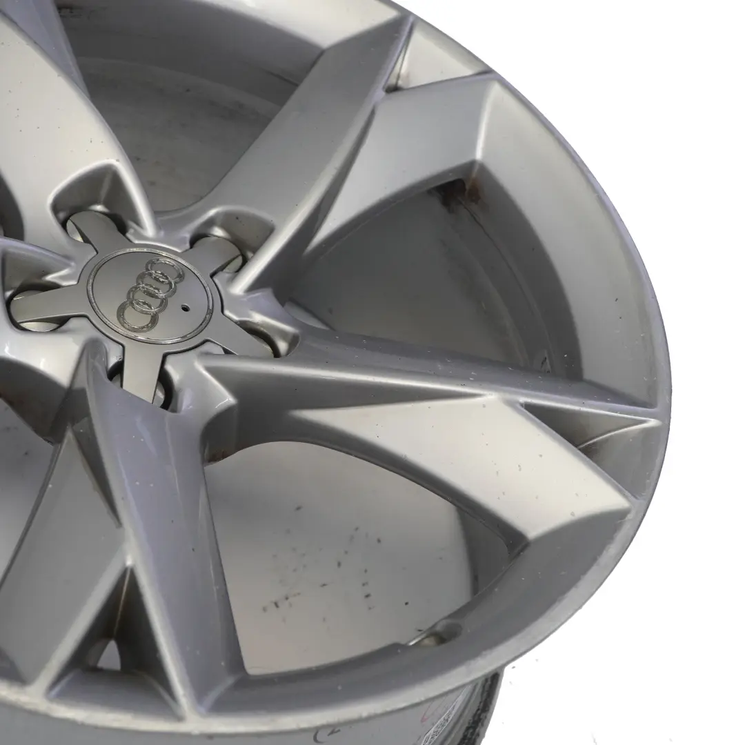 Audi A5 8T Jante argentée en alliage 19" 8.5J ET:32 Star Spoke - SKU 8T0601025F-2 - Numéro de pièce 8T0601025F
