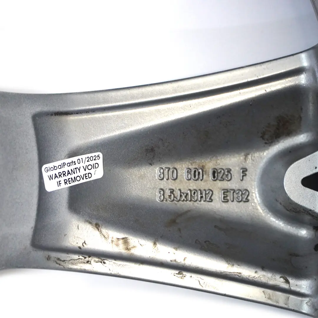  Llanta de aleación gris Audi A5 8T 19" 8.5J ET:32 Star Spoke - SKU 8T0601025F-5 - Número de pieza 8T0601025F