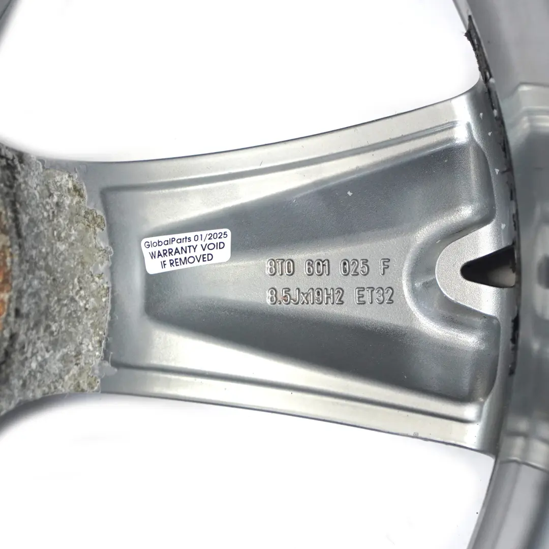 Grey Wheel Alloy Rim 19" 8.5J ET:32 Star Spoke to Audi A5 8T with Part number 8T0601025F Audi A5 8T Grey Wheel Alloy Rim 19" 8.5J ET:32 Star Spoke - SKU 8T0601025F-6 - Part number 8T0601025F