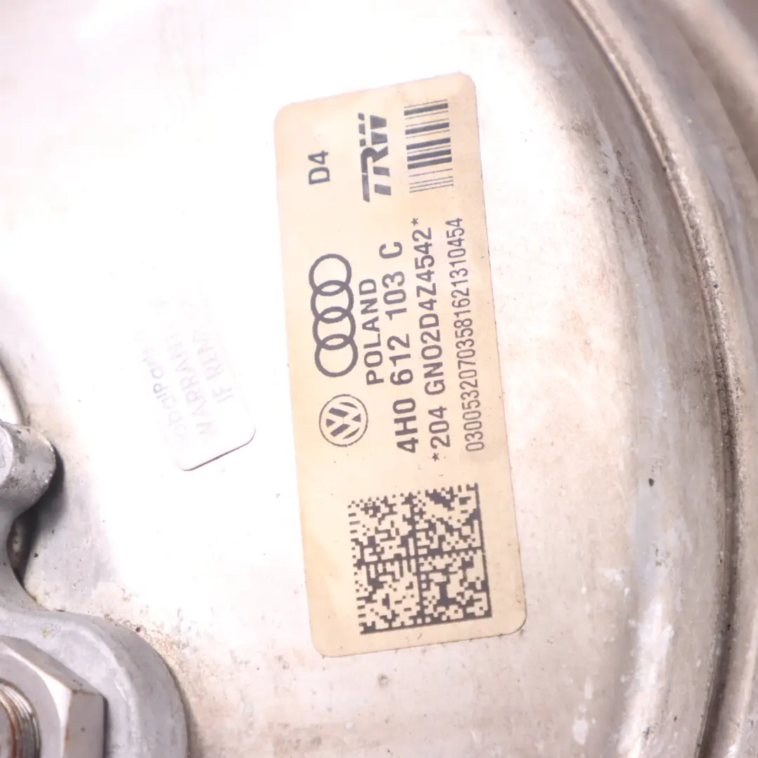 A8L 4H Servofreno Cilindro Maestro 4H0612103C per Audi con numero di parte 8T0612107 Audi A8L 4H Servofreno Cilindro Maestro 4H0612103C - SKU 8T0612107 - Numero di parte 8T0612107