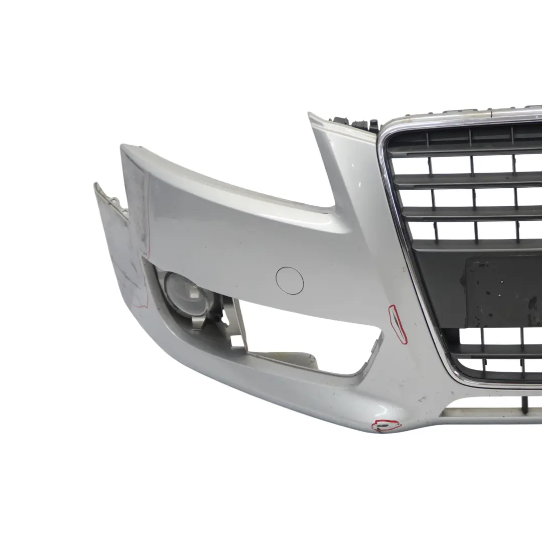 Audi A5 8T Front Bumper Trim Panel Covering Ice Silver Metallic - X7W - SKU 8T0807105-ICS - Part number 8T0807105