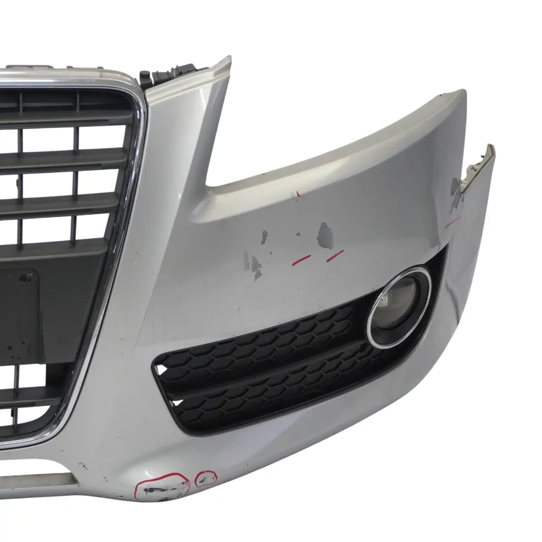 Audi A5 8T Front Bumper Trim Panel Covering Ice Silver Metallic - X7W - SKU 8T0807105-ICS - Part number 8T0807105