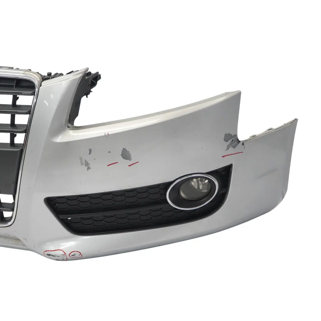 Audi A5 8T Front Bumper Trim Panel Covering Ice Silver Metallic - X7W - SKU 8T0807105-ICS - Part number 8T0807105