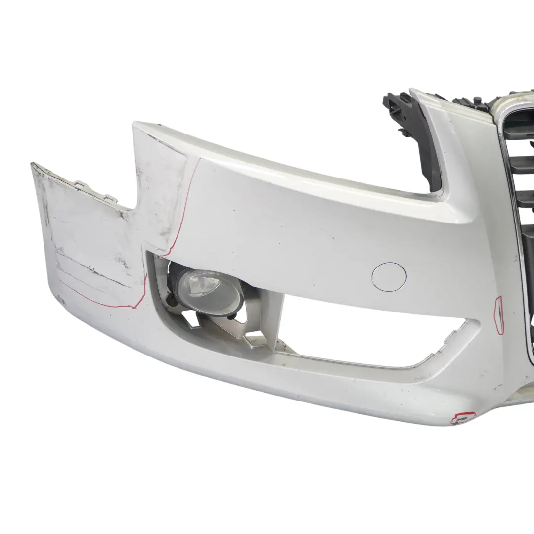 Audi A5 8T Front Bumper Trim Panel Covering Ice Silver Metallic - X7W - SKU 8T0807105-ICS - Part number 8T0807105
