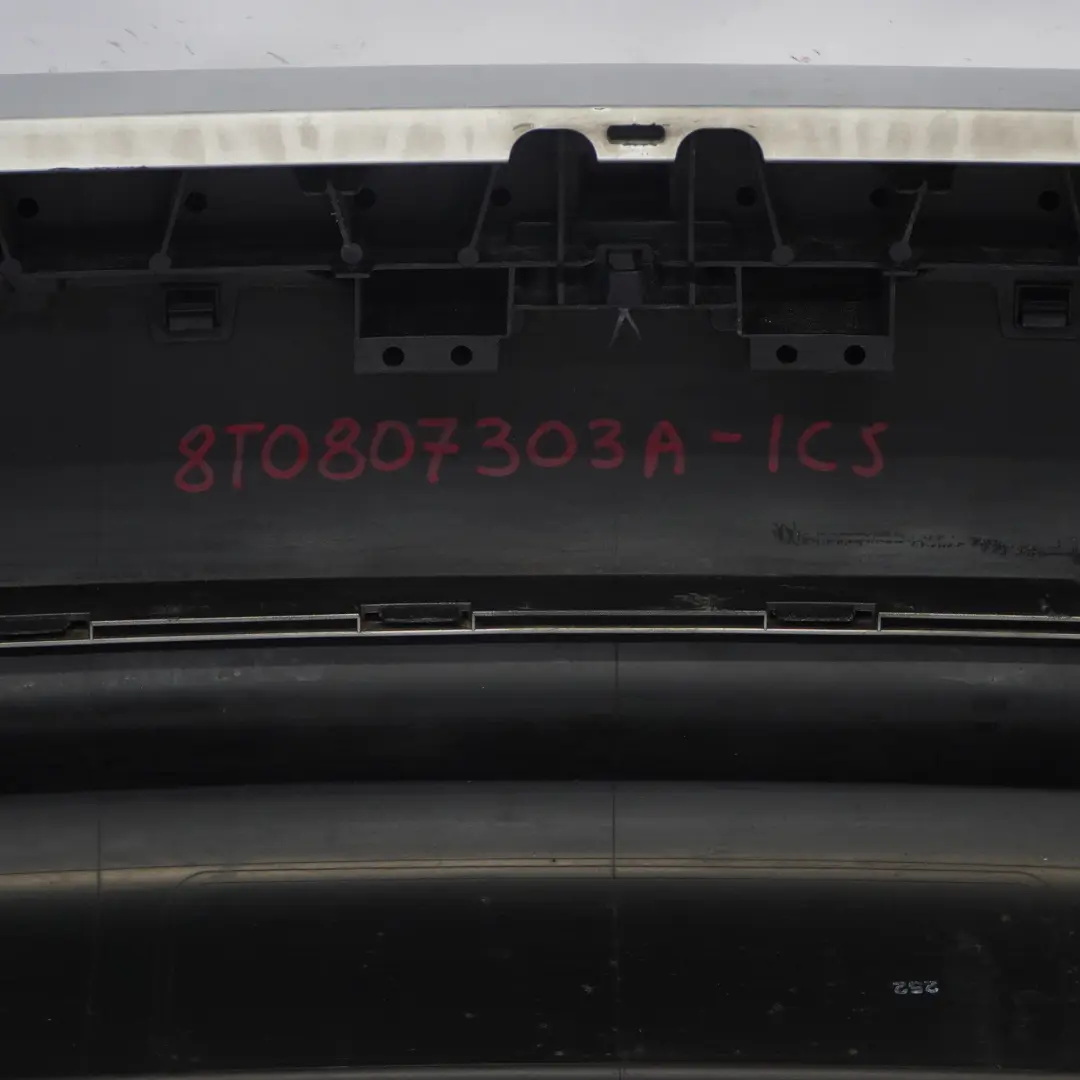 Bumper Trim Panel Covering Ice Silver Metallic - X7W to Audi A5 8T Rear with Part number 8T0807303A Audi A5 8T Rear Bumper Trim Panel Covering Ice Silver Metallic - X7W - SKU 8T0807303A-ICS - Part number 8T0807303A