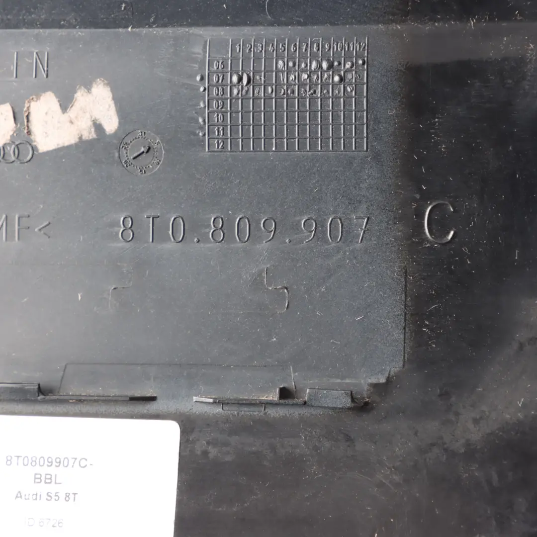 Filler Flap Cap Cover Brilliant Black - Y9B to Audi A5 8T Fuel Tank with Part number 8T0809907C Audi A5 8T Fuel Tank Filler Flap Cap Cover Brilliant Black - Y9B - SKU 8T0809907C-BBL - Part number 8T0809907C