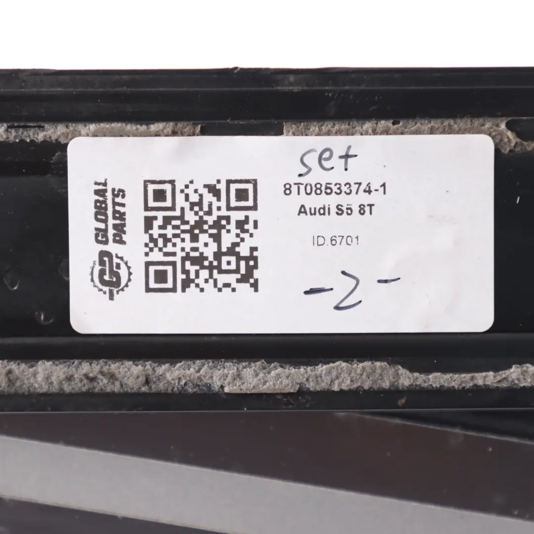 Tür Schweller Abdeckung Platte Zierleiste Trim Vorne Satz für Audi S5 8T mit Teilenummer 8T0853374 Audi S5 8T Tür Schweller Abdeckung Platte Zierleiste Trim Vorne Satz - SKU 8T0853374-1 - Teilenummer 8T0853374