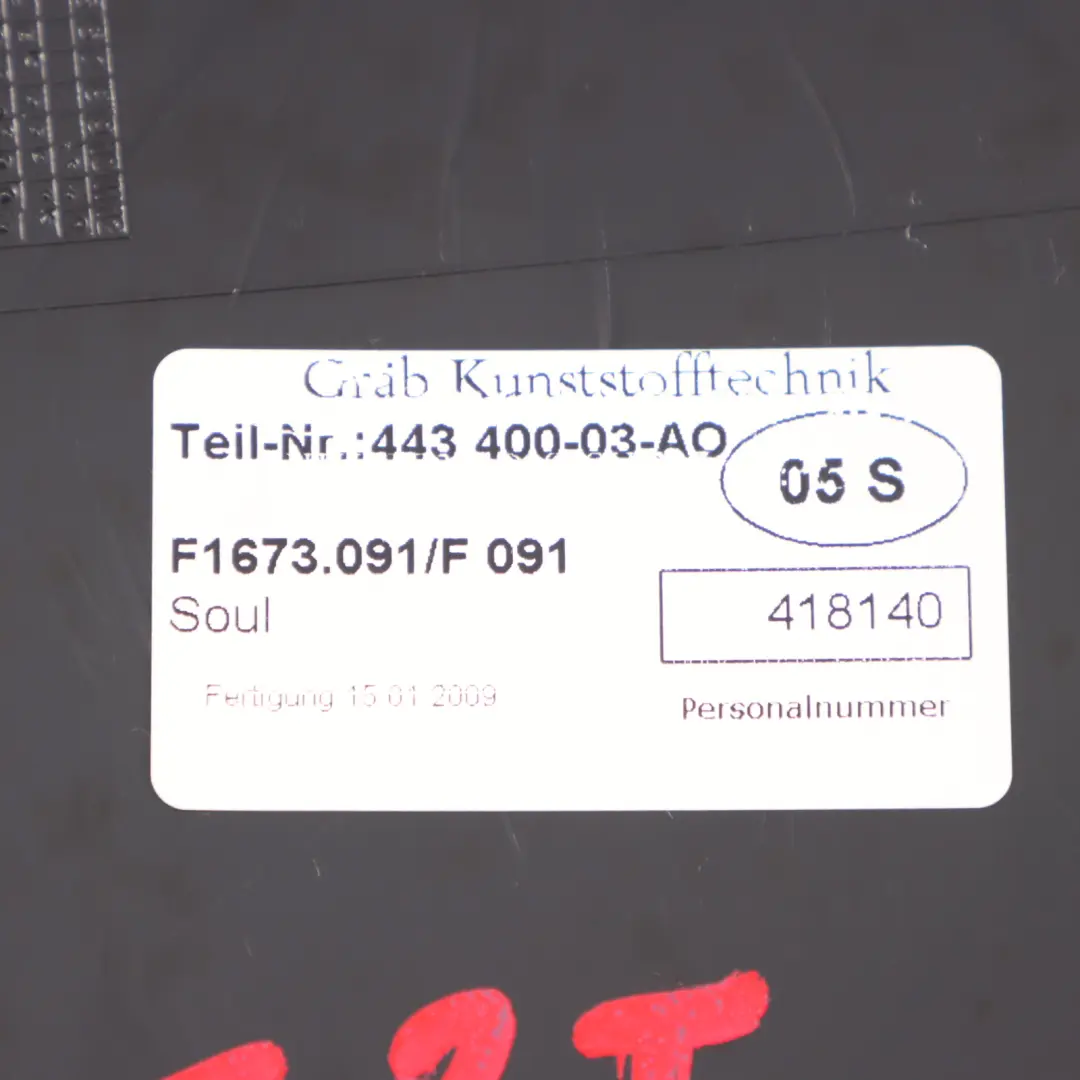 Audi S5 8T Panneau recouvrement dossier siège avant rangement filet - SKU 8T0881969C - Numéro de pièce 8T0881969C