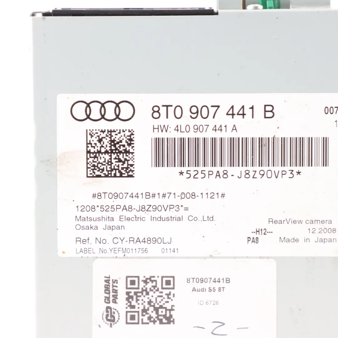 Modulo Telecamera Retromarcia Posteriore Vista ECU per Audi S5 8T con numero di parte 8T0907441B Audi S5 8T Modulo Telecamera Retromarcia Posteriore Vista ECU - SKU 8T0907441B - Numero di parte 8T0907441B