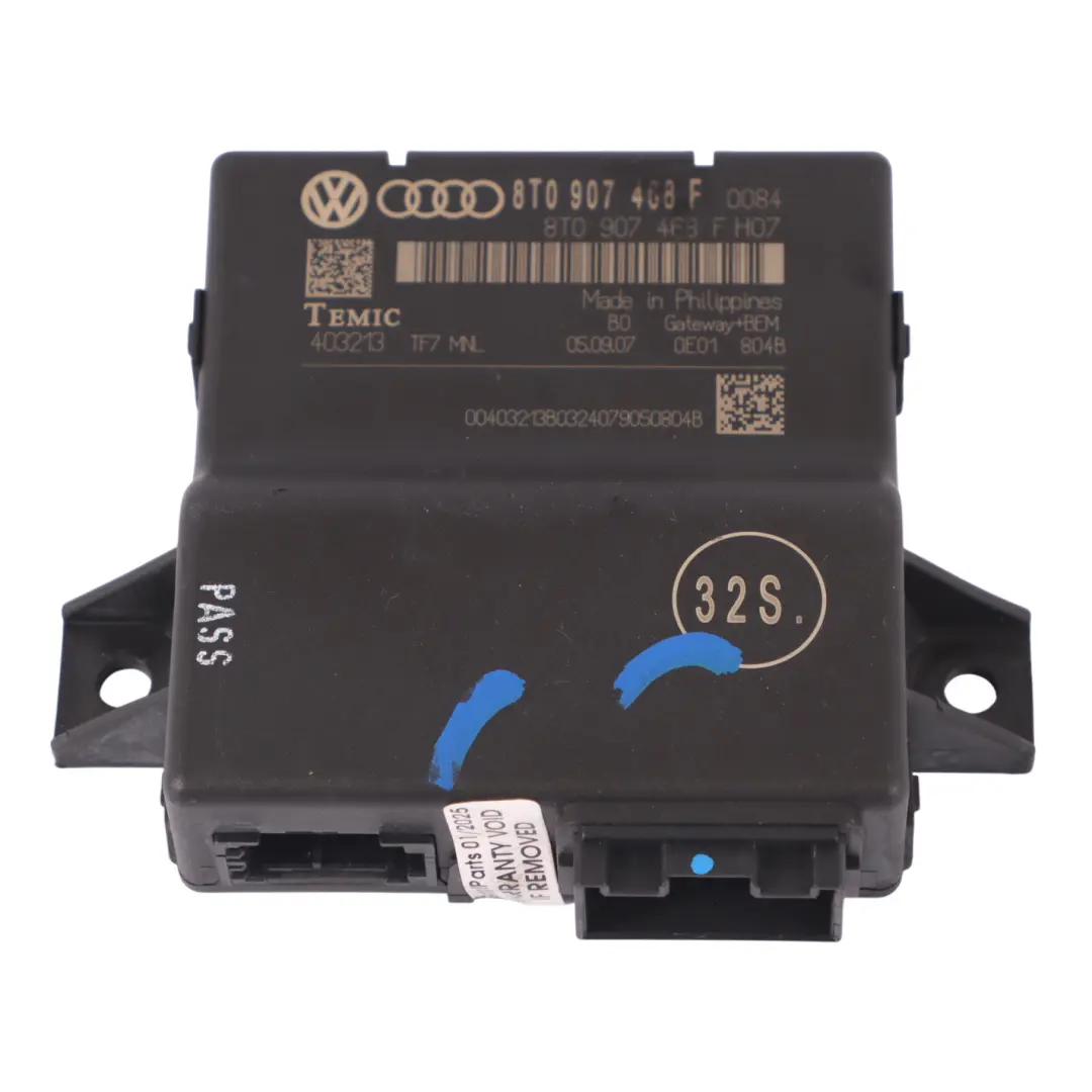 Unità modulo di controllo gateway ECU per Audi A5 8T con numero di parte 8T0907468F Audi A5 8T Unità modulo di controllo gateway ECU - SKU 8T0907468F - Numero di parte 8T0907468F