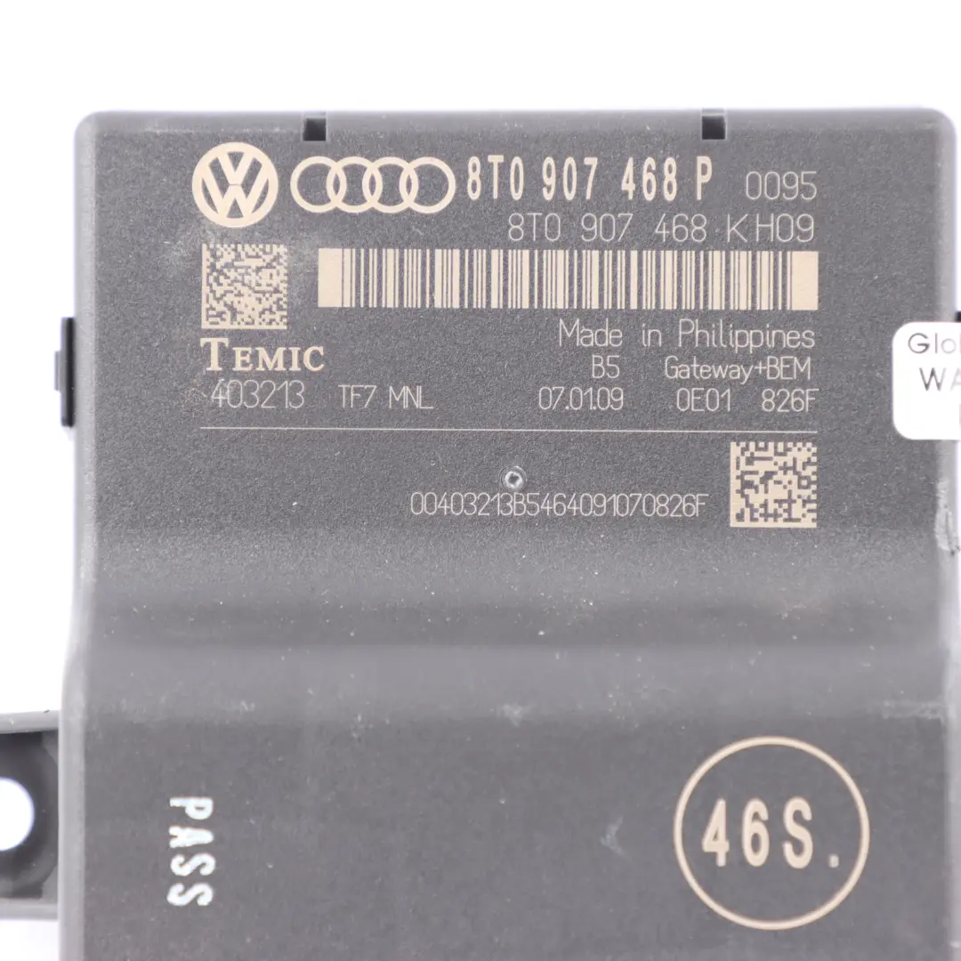 Module De Commande De Passerelle Audi S5 8T ECU pour à propos du numéro de pièce 8T0907468P Module De Commande De Passerelle Audi S5 8T ECU - SKU 8T0907468P - Numéro de pièce 8T0907468P