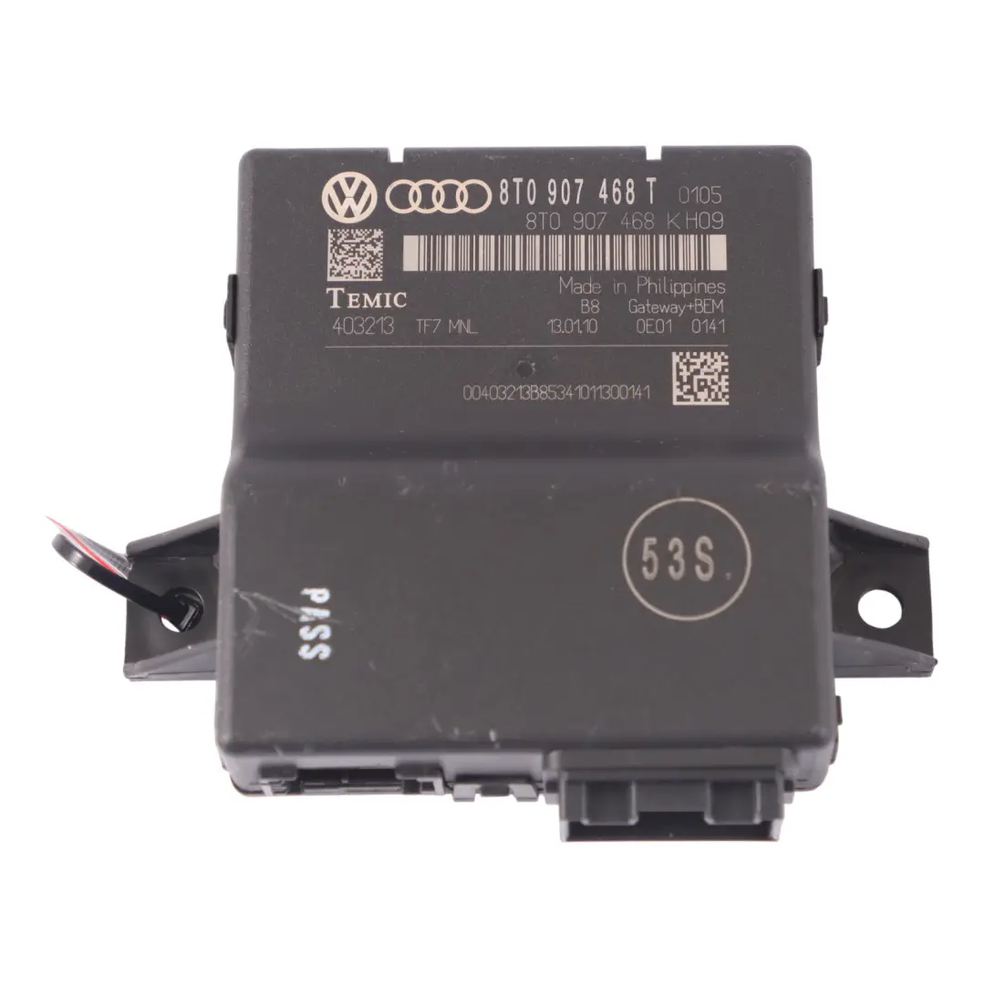 Module de l'unité de contrôle de la passerelle ECU pour Audi A4 B8 A5 8T à propos du numéro de pièce 8T0907468T Audi A4 B8 A5 8T Module de l'unité de contrôle de la passerelle ECU - SKU 8T0907468T - Numéro de pièce 8T0907468T