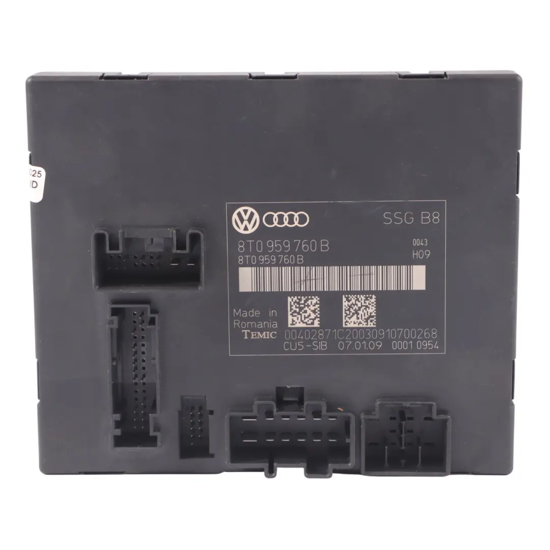 Audi S5 8T Modulo di controllo sedili anteriori ECU sinistra destra - SKU 8T0959760B - Numero di parte 8T0959760B