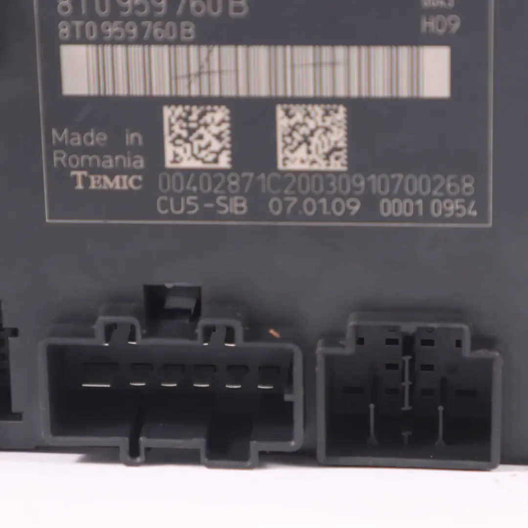 Audi S5 8T Control Del Asiento Delantero ECU Izquierda Derecha - SKU 8T0959760B - Número de pieza 8T0959760B