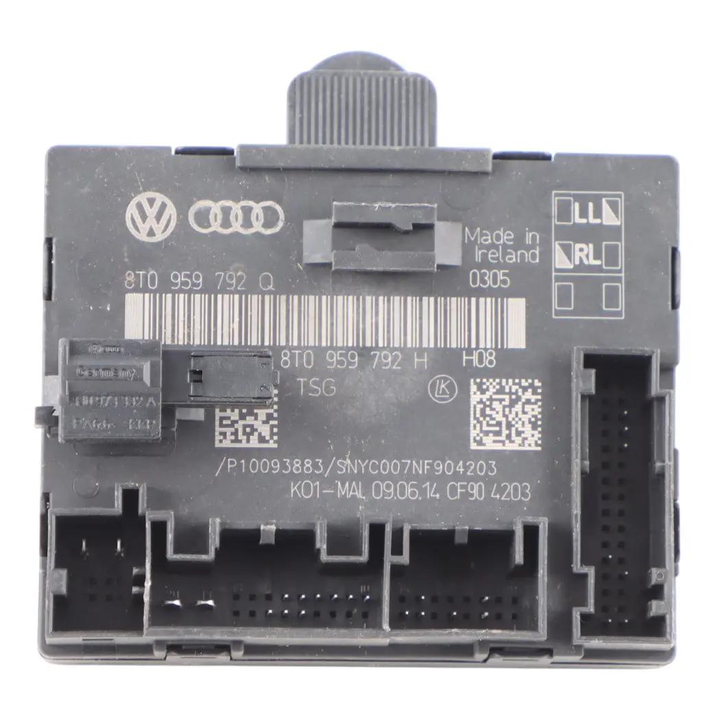 Module Porte Audi A5 8T A4 B8 Commande Avant Gauche Unit pour à propos du numéro de pièce 8T0959792H Module Porte Audi A5 8T A4 B8 Commande Avant Gauche Unit - SKU 8T0959792H - Numéro de pièce 8T0959792H